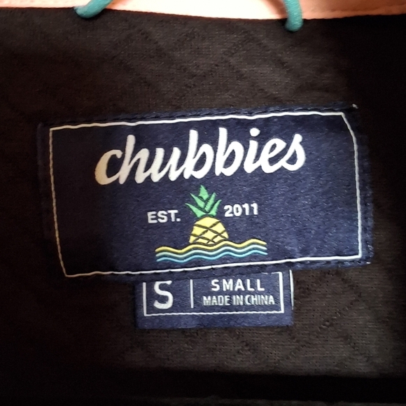 Chubbies The Brightside Black Quilted Quarter Zip Pullover Men Size Small - Picture 2 of 16